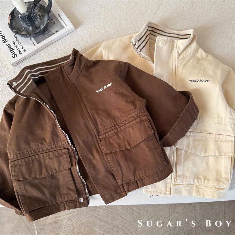 Áo khoác kaki tone Hàn cho bé trai