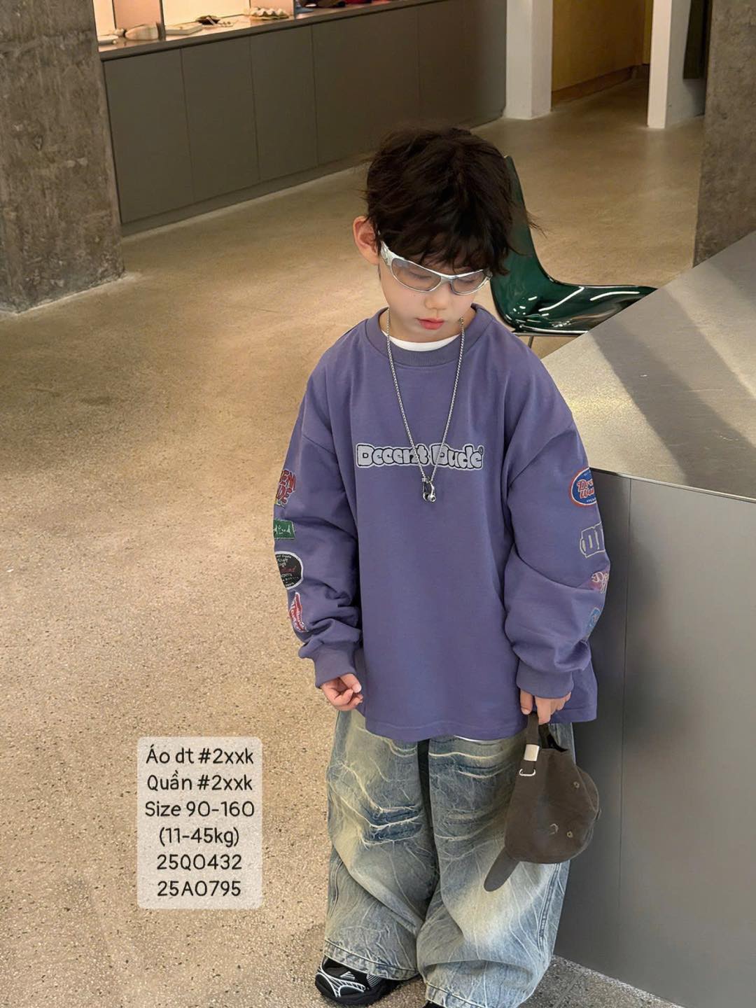 Áo sweater cá tính cho bé trai