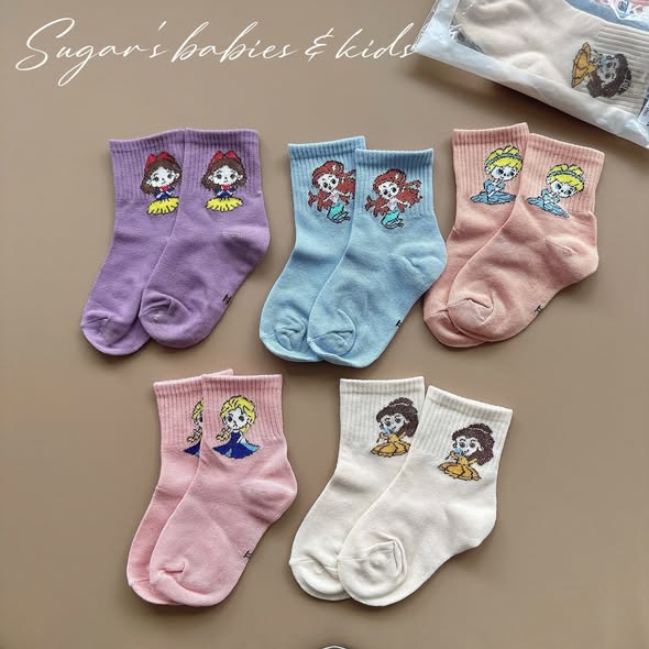 Combo 5 đôi tất công chúa