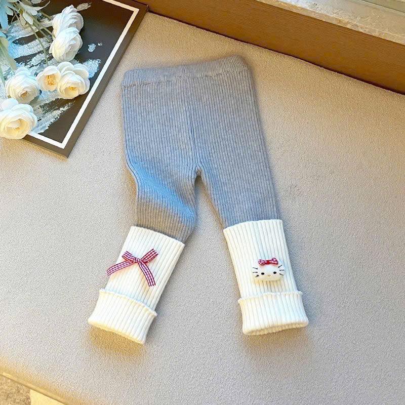 Quần legging len tăm kitty giá hời cho bé gái