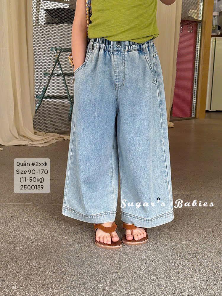 Quần jean ống rộng siêu xinh cho bé gái