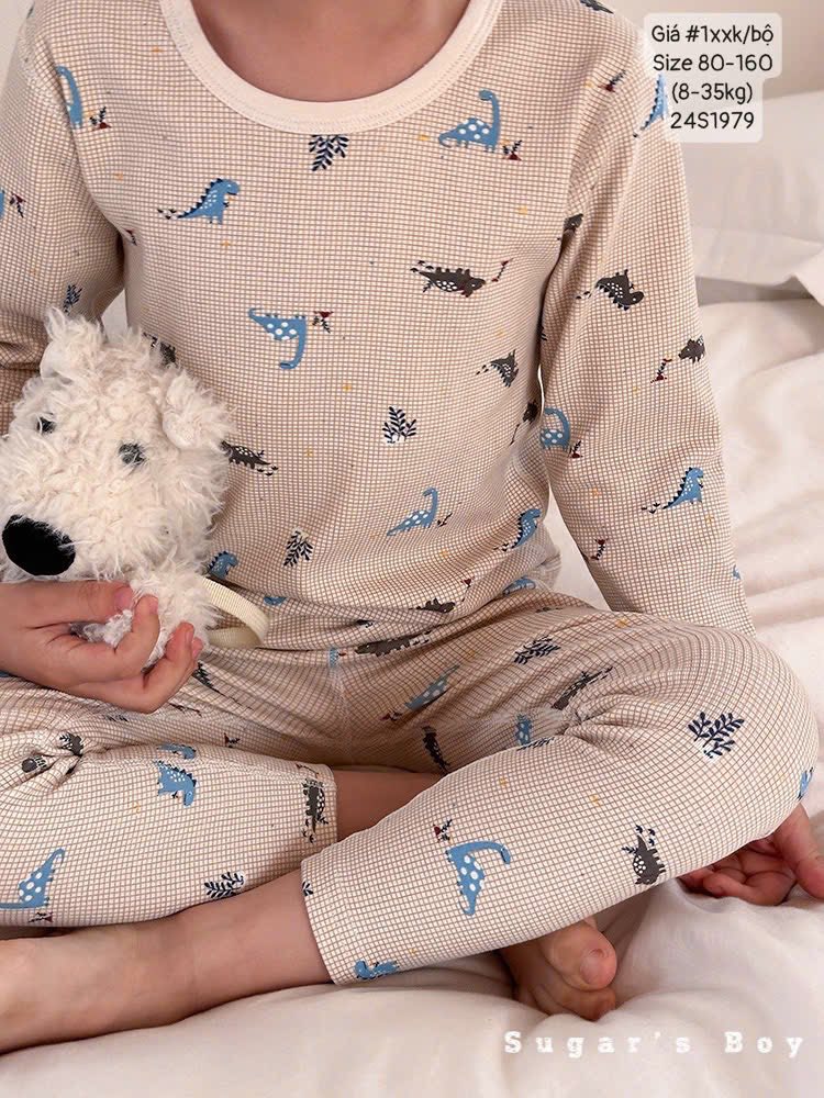 Bộ ngủ dài tay hãng Ambb mẫu mới cho bé trai