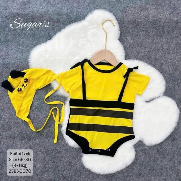 Body suit con ong vàng cho em bé