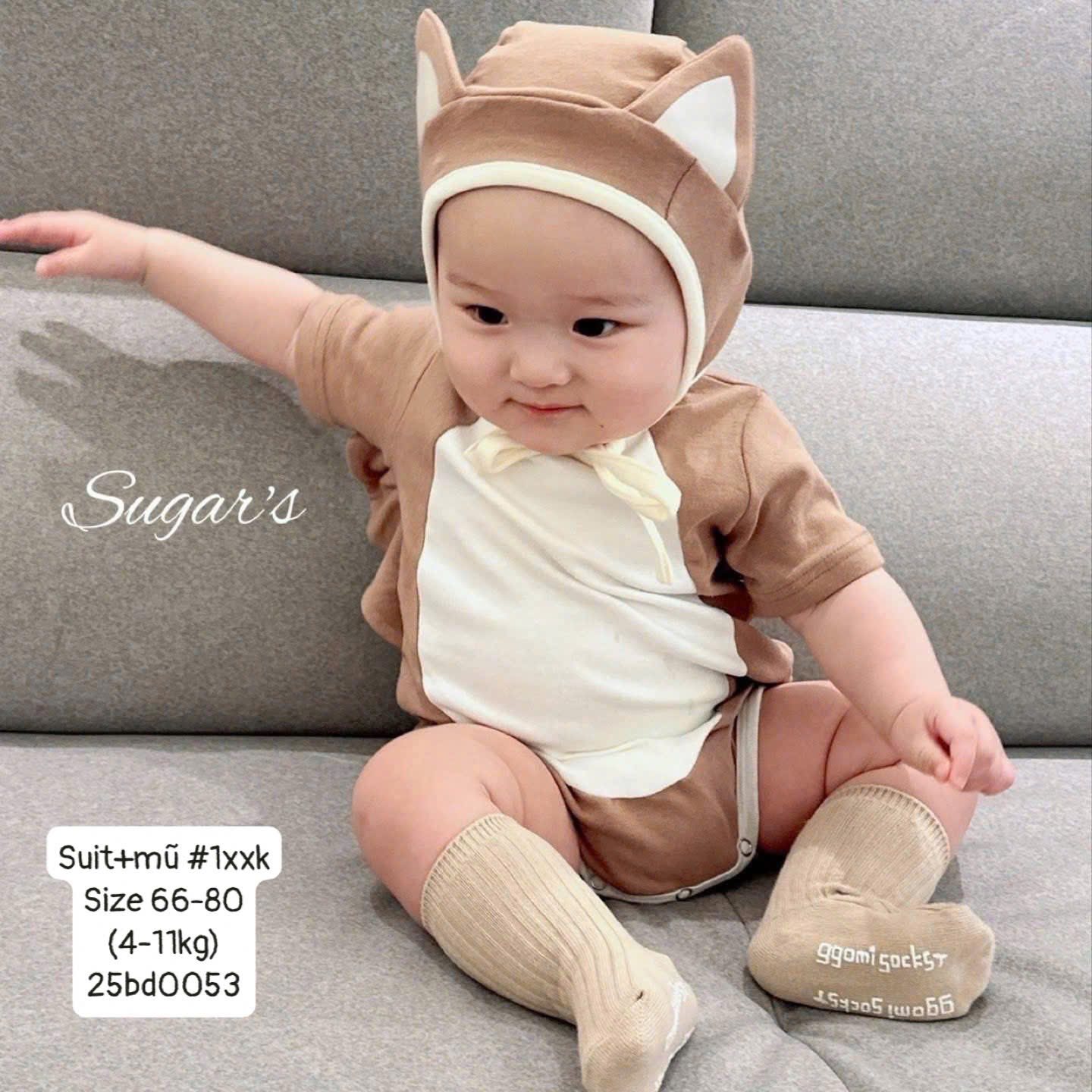 Suit chó con cho em bé trai