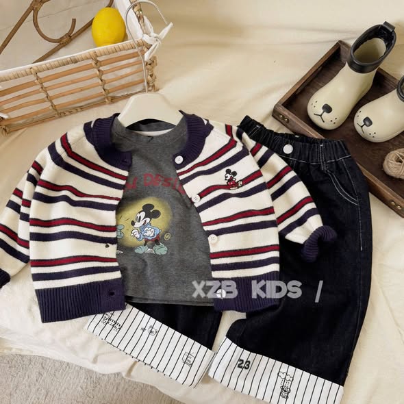 Áo khoác len Mickey cho bé trai- bé gái