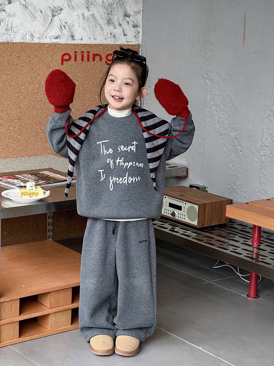 Set nỉ sweater dày dặn siêu cool cho bé trai, bé gái