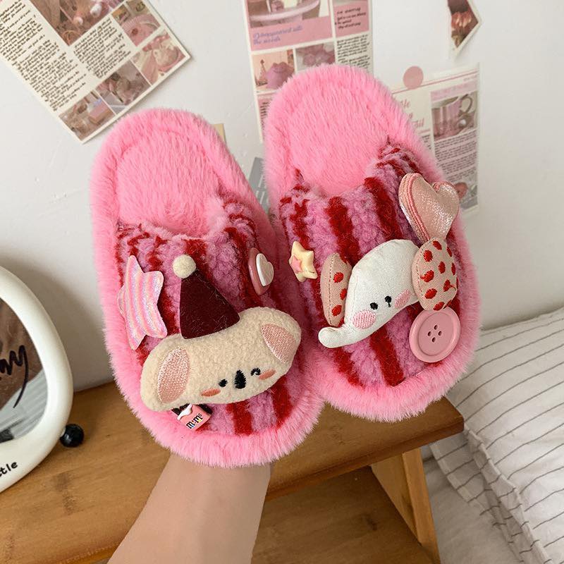Dép lông cute cho bé trai- bé gái