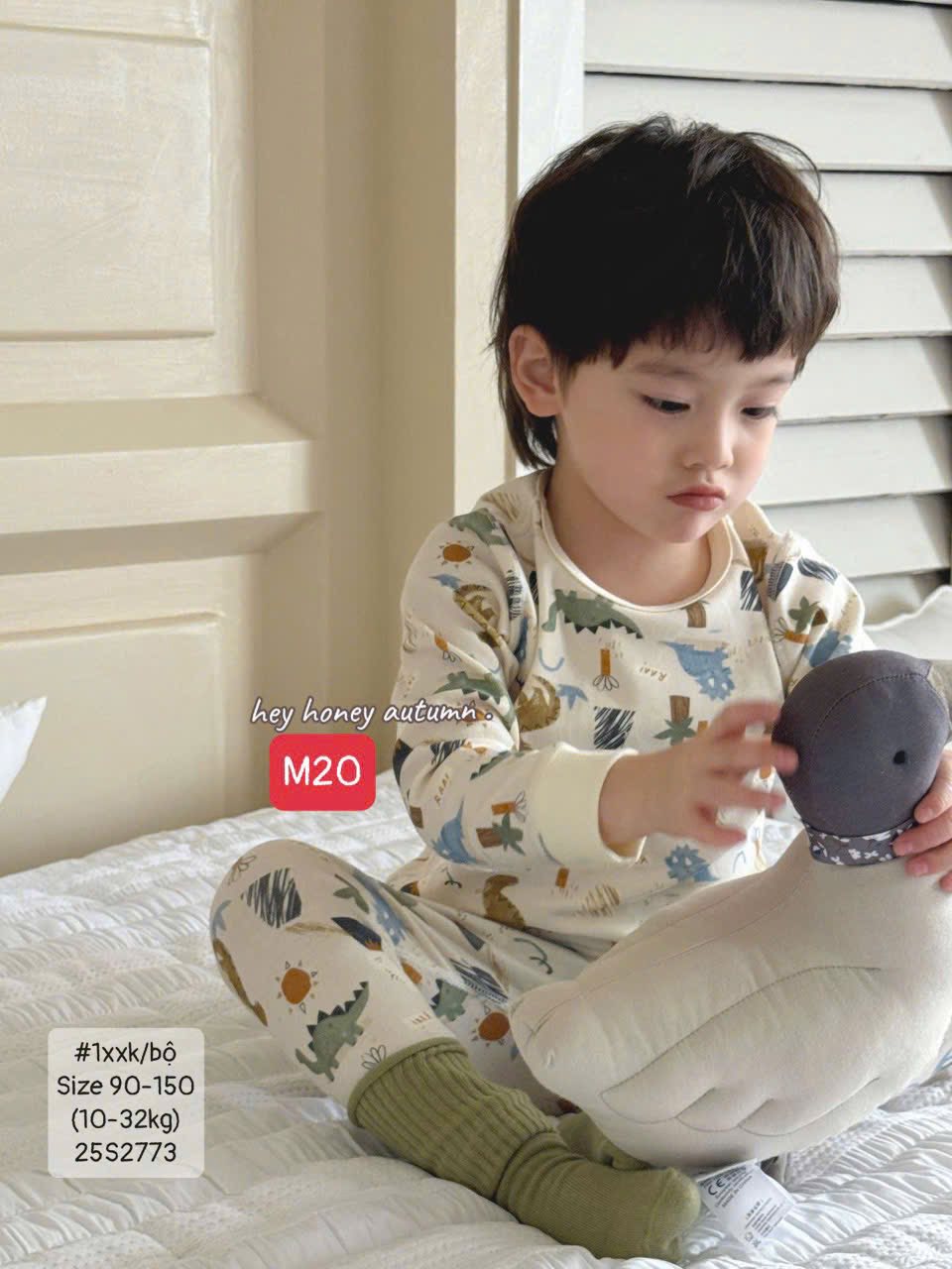 Bộ ngủ chĩnh hãng khủng long cho bé trai
