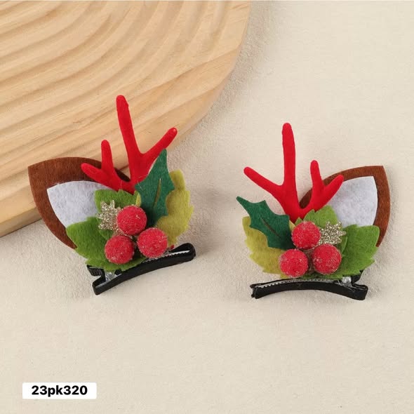 Combo 2 Kẹp tóc tuần lộc mini – xinh xắn