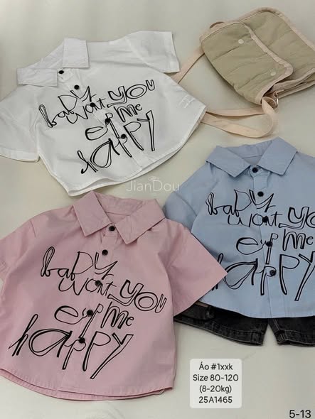 Áo sơ mi ngắn tay bảnh tỏn cho bé trai