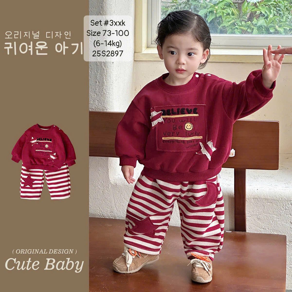 Set nỉ đỏ siêu ngầu cho em bé trai