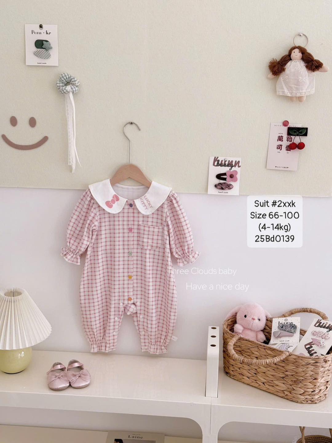 Body suit Kitty đáng yêu cho em bé gái