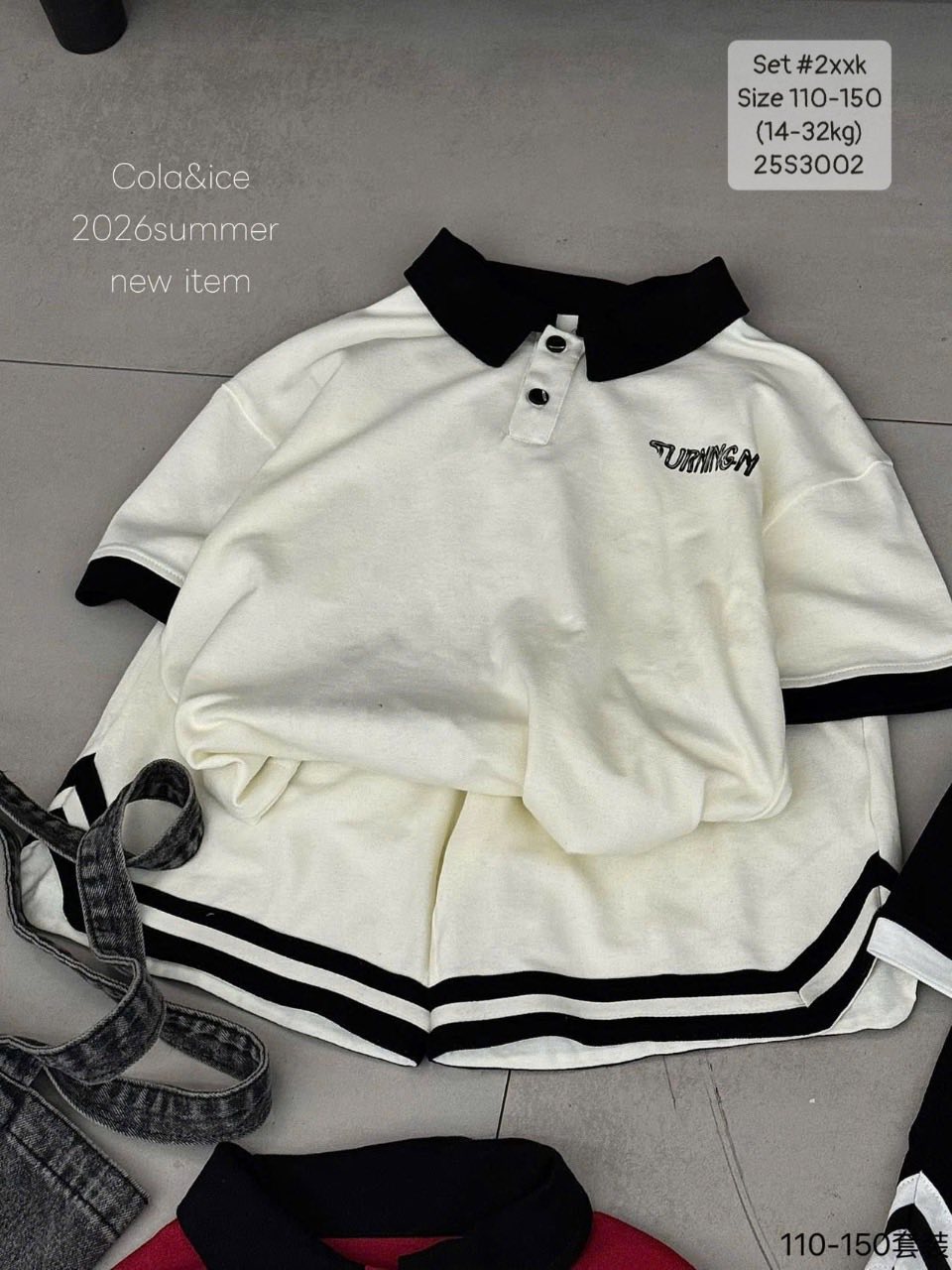 Set polo size ĐẠI chữ loang cho bé trai