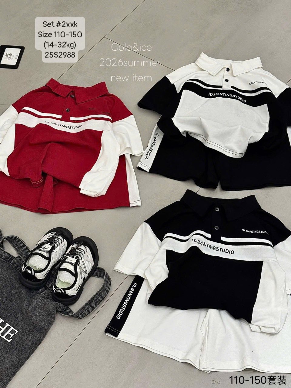Set đùi polo dzé dze cho bé trai