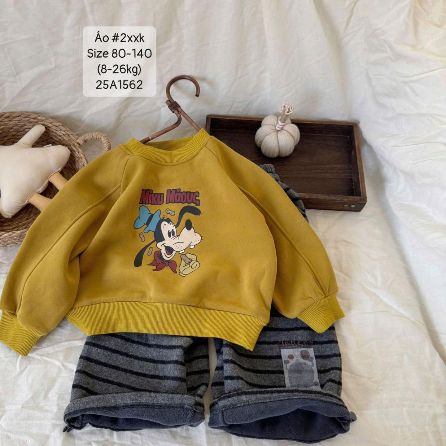 Áo sweater lót lông đẹp cho bé trai- bé gái