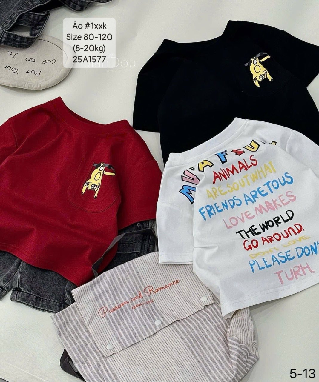 Áo thun ngắn tay cute cho bé trai- bé gái