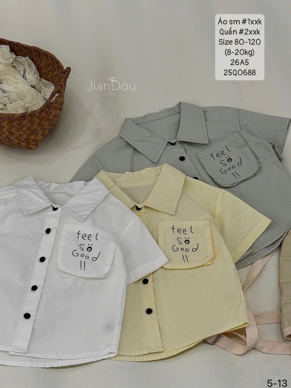 Áo sơ mi ngắn tay bảnh bao cho bé trai