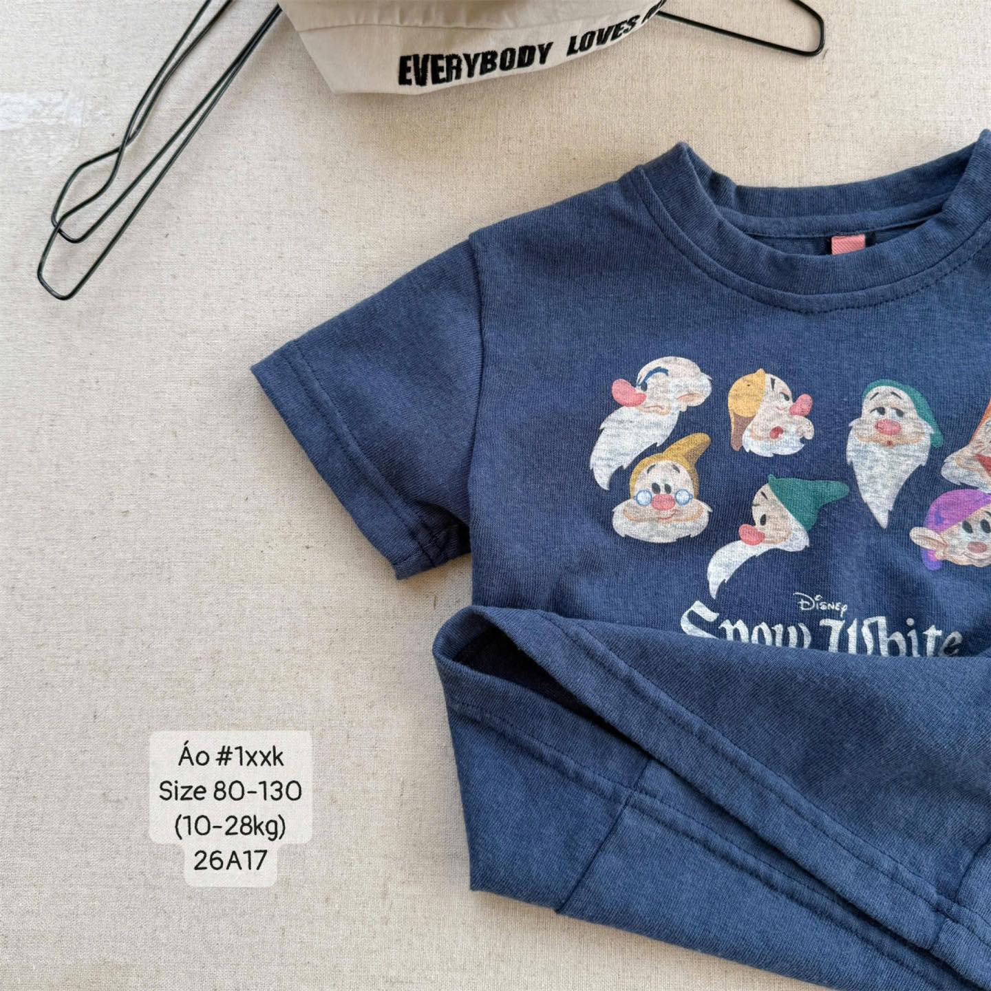 Áo thun 7 chú lùn dễ cưng cho bé trai- bé gái