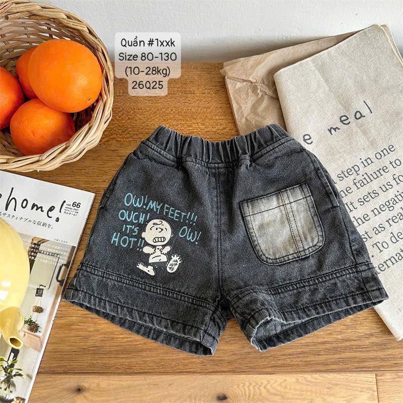 Quần shorts jeans gu Hàn sociuu cho bé trai