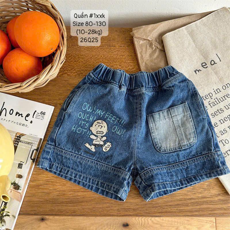 Quần shorts jeans gu Hàn sociuu cho bé trai