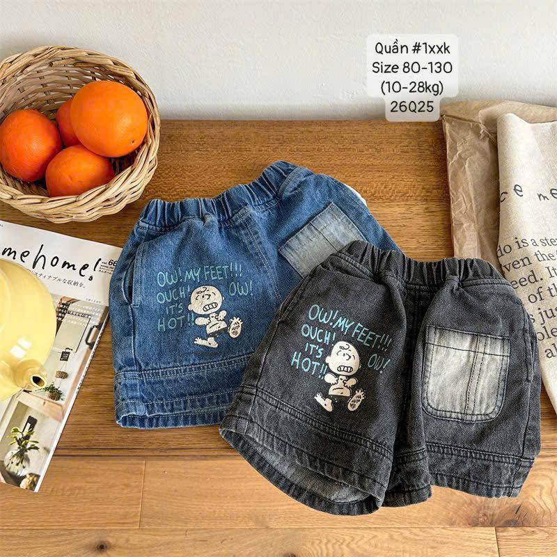 Quần shorts jeans gu Hàn sociuu cho bé trai