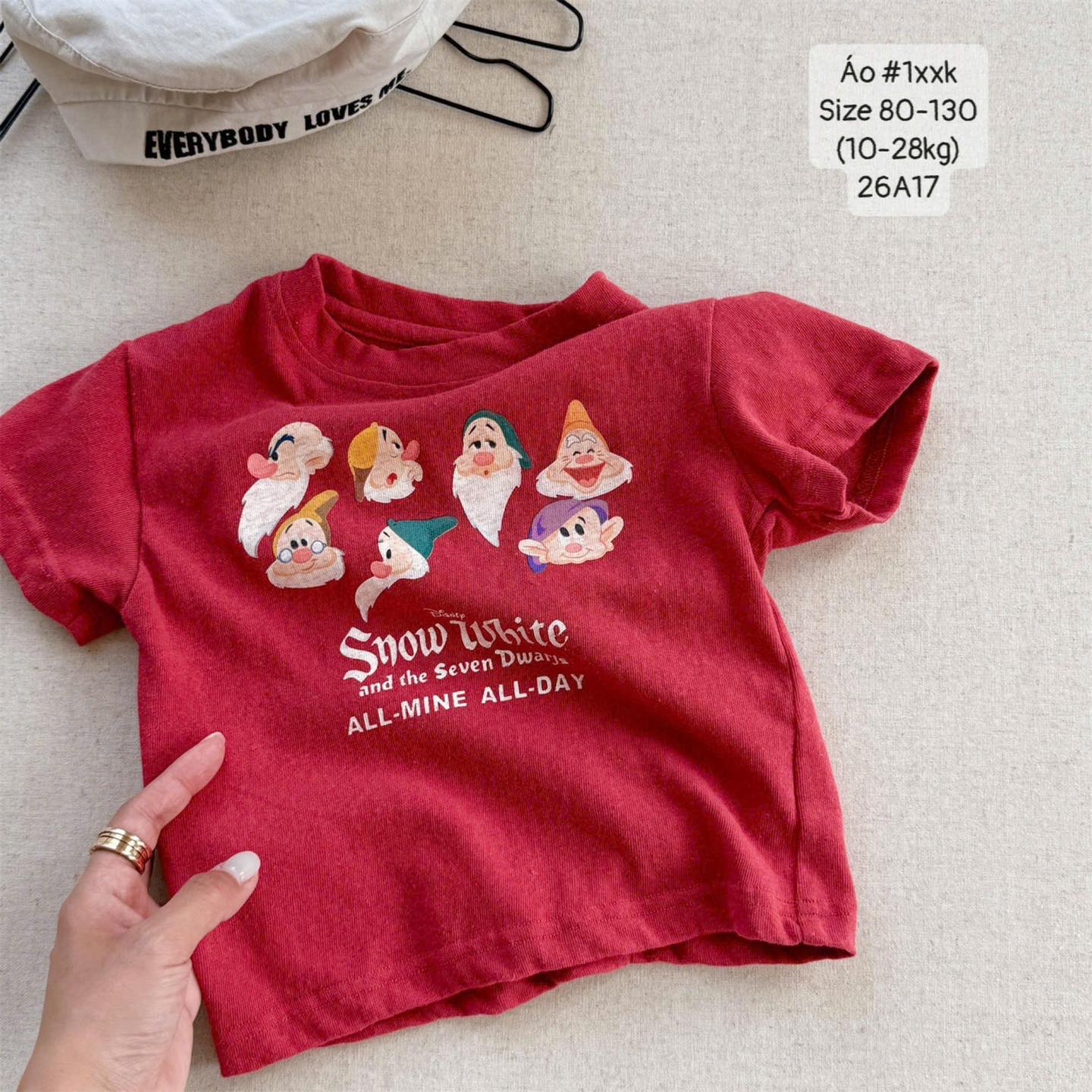 Áo thun 7 chú lùn dễ cưng cho bé trai- bé gái