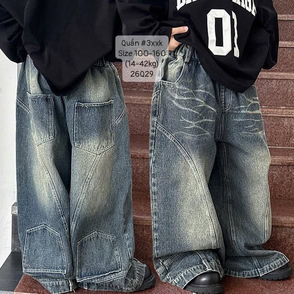 Quần jeans cá tính cho bé trai