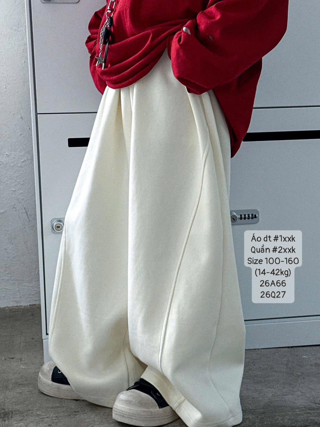 Quần suông kem cho bé trai