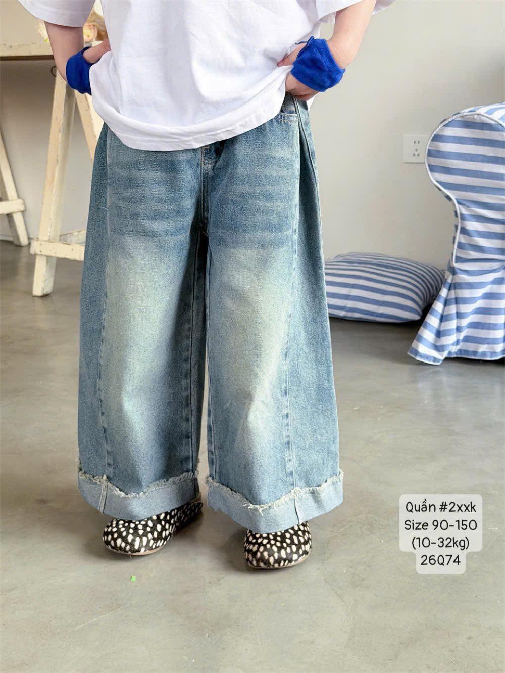 Quần jeans thụng cho bé trai- bé gái