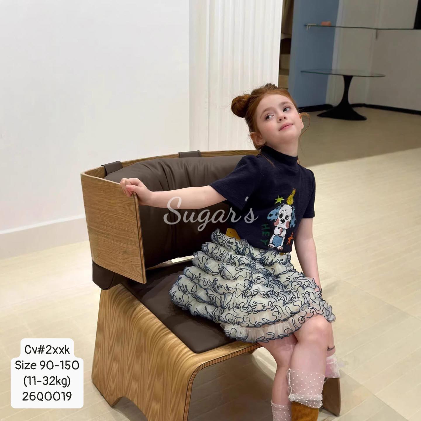 Chân váy voan viền màu siêu xinh cho bé gái