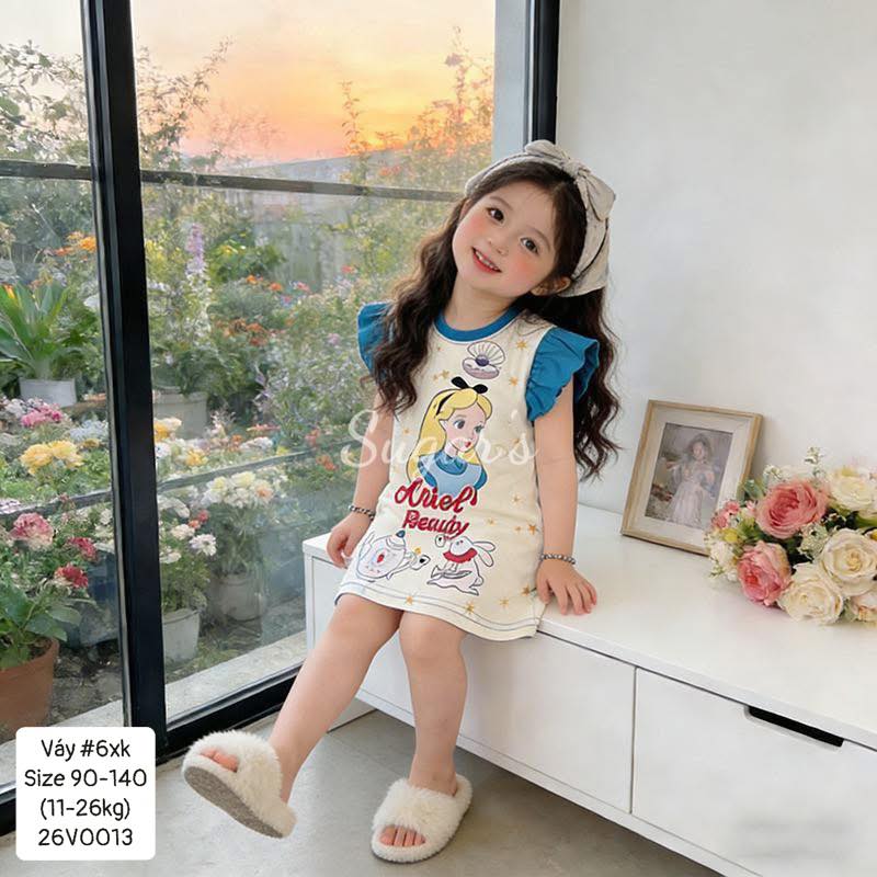 Váy thun sát nách hoạt hình đáng yêu bé gái