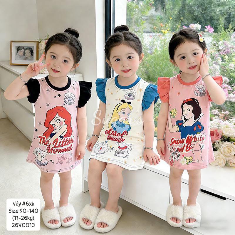 Váy thun sát nách hoạt hình đáng yêu bé gái