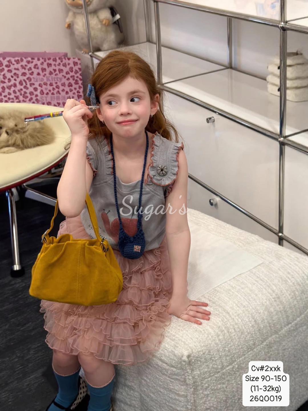 Chân váy voan viền màu siêu xinh cho bé gái