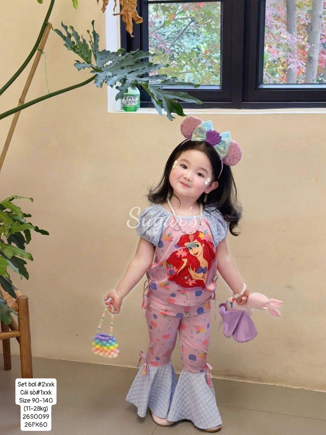 Set bơi tiên cá quần loe đáng yêu dành cho bé gái