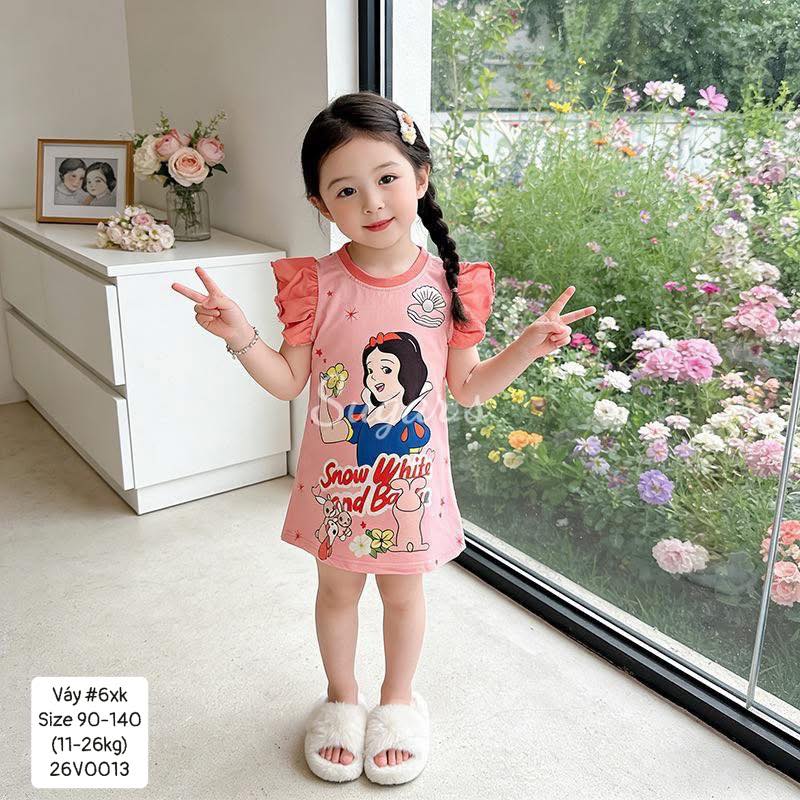 Váy thun sát nách hoạt hình đáng yêu bé gái