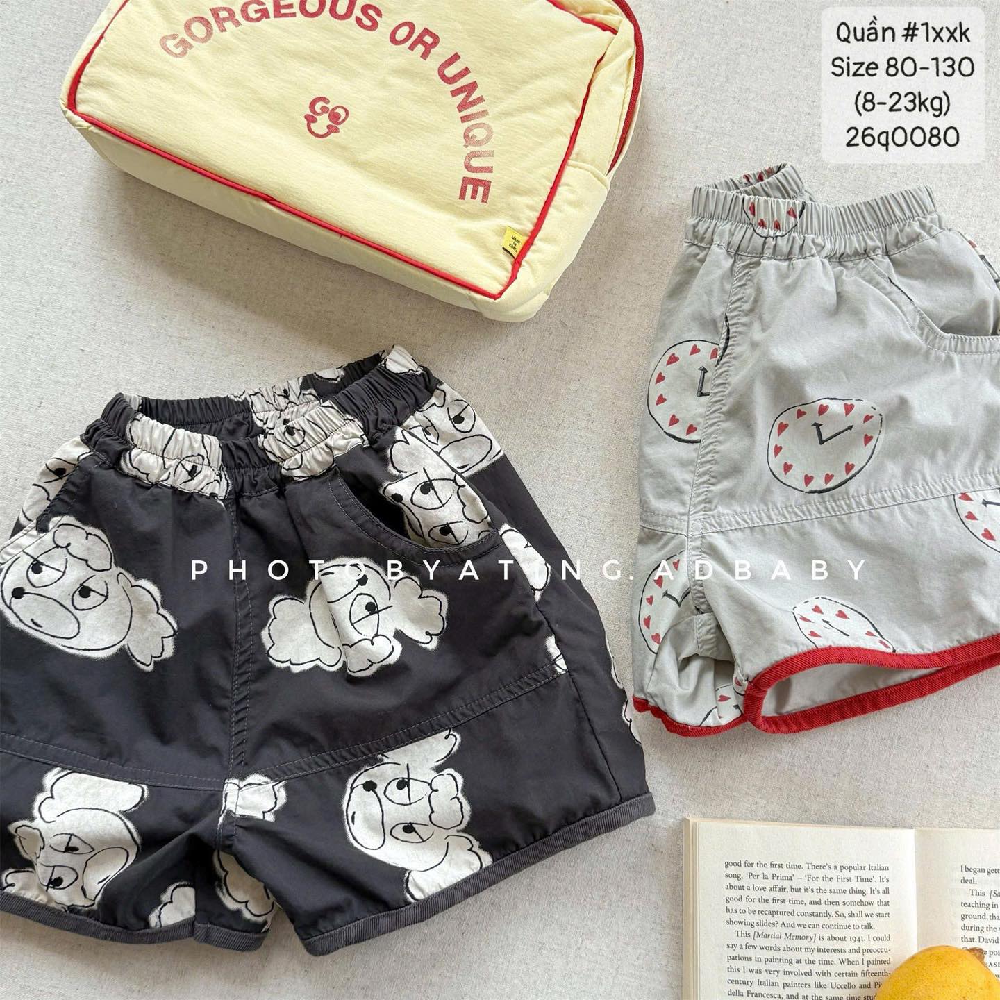 Quần short đùi họa tiết cute cho bé