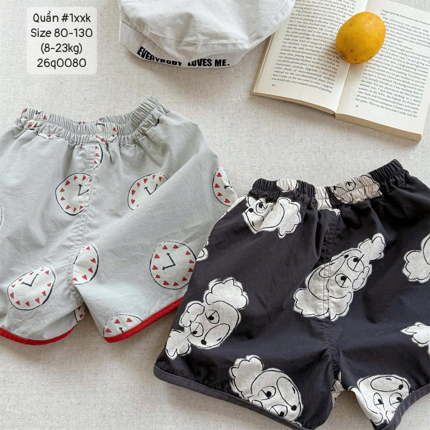 Quần short đùi họa tiết cute cho bé