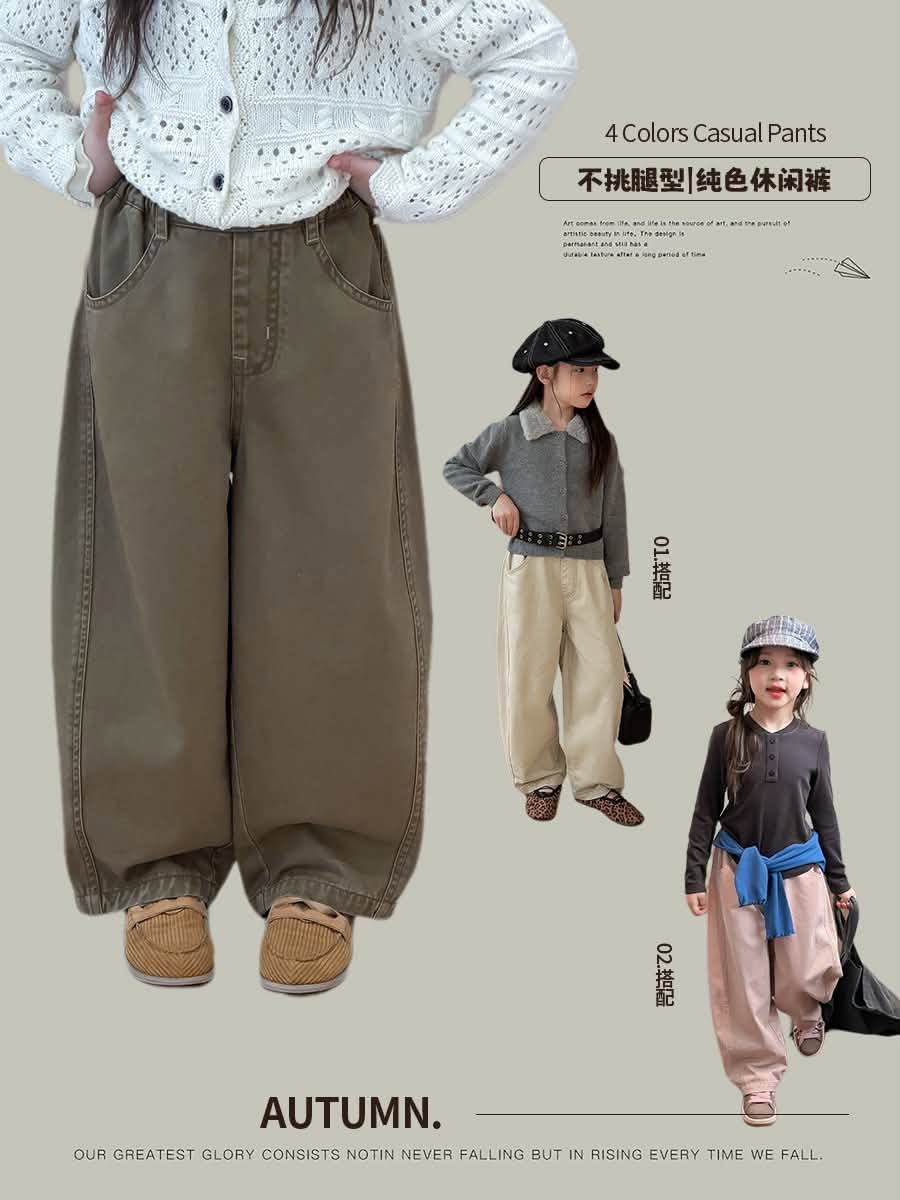 Quần dài tone màu basic siêu xinh cho bé gái