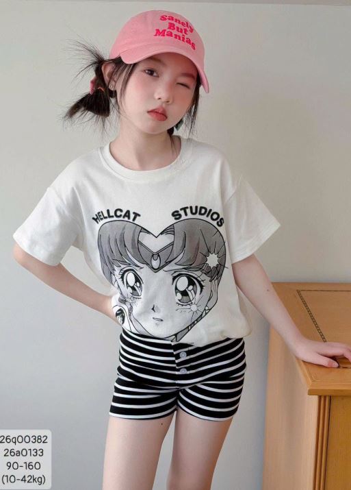 Quần leggings đùi kẻ ngang siêu cưng cho bé gái