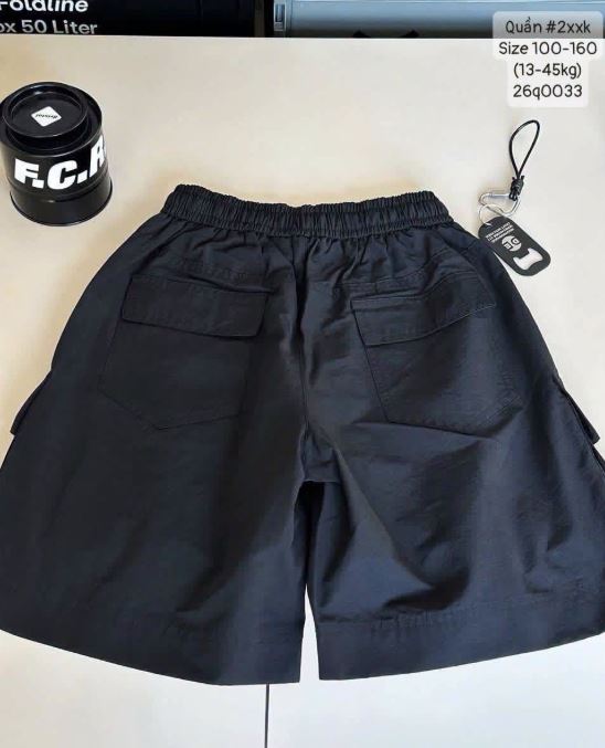 Quần đùi short túi chữ trắng cho bé trai