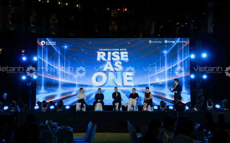 Âm thanh ánh sáng chương trình team building Rise As One tại Cát Bà