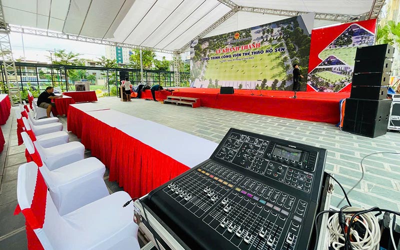 Hệ thống âm thanh Lễ khánh thành Công viên Thể thao Hồ Sen do Viet Anh Production triển khai