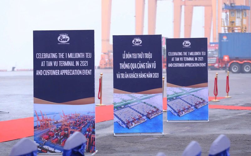Bảng chỉ dẫn Lễ đón TEU thứ 1 triệu và tri ân khách hàng