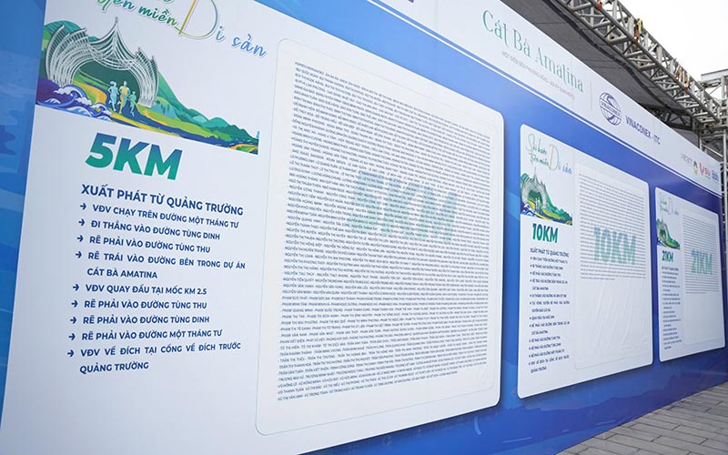 Bảng lộ trình các cự ly Giải Marathon Cát Bà Amatina 2025