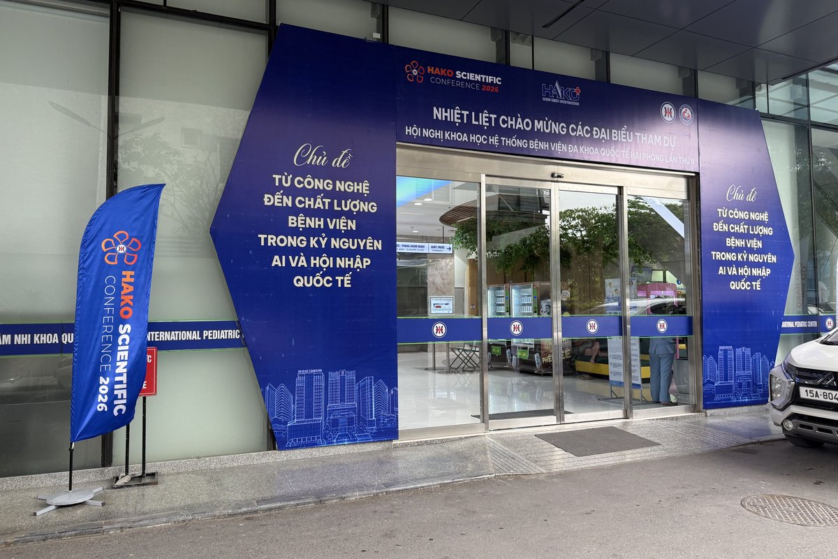 Cổng chào và hệ thống nhận diện hội nghị khoa học tại Hải Phòng