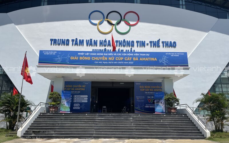 Trung tâm Văn hóa Thông tin và Thể thao huyện Cát Hải trong Giải Bóng chuyền nữ Cúp Cát Bà Amatina