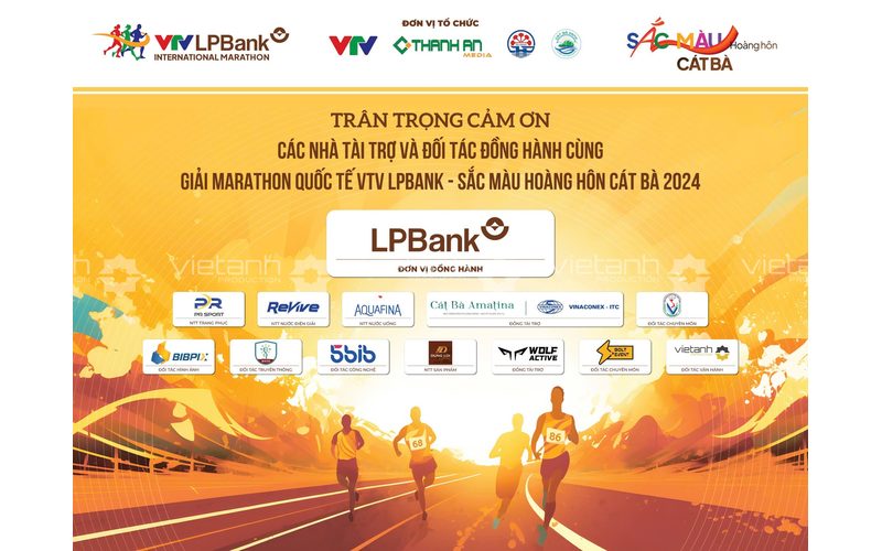 Bảng nhà tài trợ và đối tác Giải Marathon VTV LPBank Cát Bà 2024
