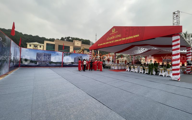 Không gian bên ngoài Lễ khởi công Trụ sở 1 Công an tỉnh Quảng Ninh sau khi hoàn thiện