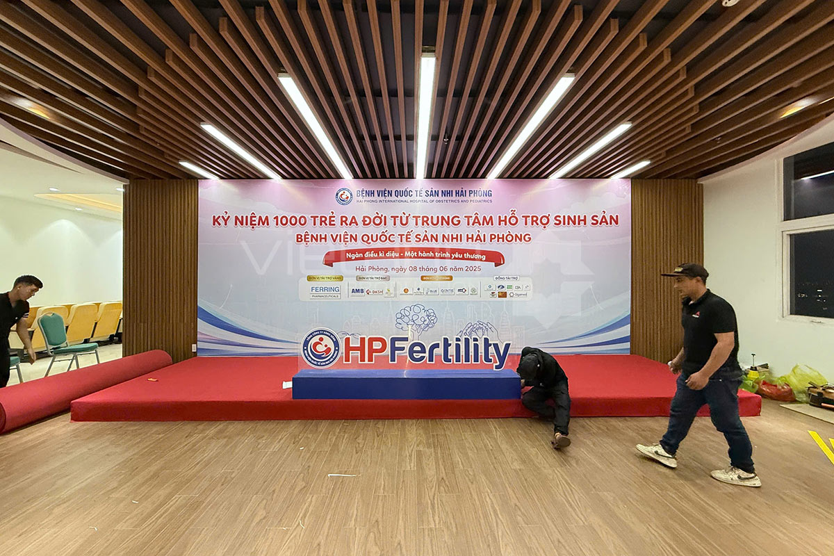 Lắp đặt sân khấu Backdrop Lễ Kỷ Niệm ở Hải Phòng