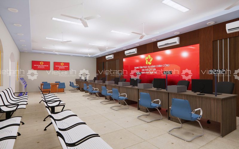 Phối cảnh tổng thể khu vực giao dịch Trung tâm hành chính công Cát Hải